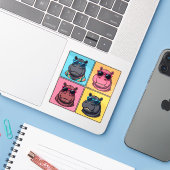 Grappige Hippo Sticker Bundel Cool Hippos Pack (Laptop met iPhone)