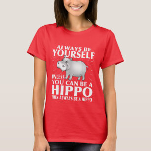 grappige hippo woordkunst T-Shirt