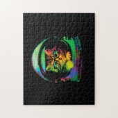 grappige hipster kat astronaut legpuzzel (Verticaal)