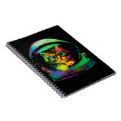 grappige hipster kat astronaut notitieboek (Rechterzijde)