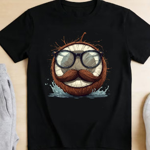 Grappige Hipster Kokosnoot met Snavel en Bril  T-shirt