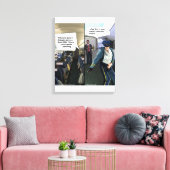 Grappige Hipster Luchtvaartmaatschappij Piloot Can Canvas Afdruk (Insitu (Woonkamer))