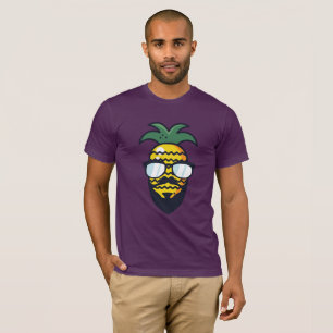Grappige Hipster PINEAPPLE Bearded Shades Rastafar T-shirt