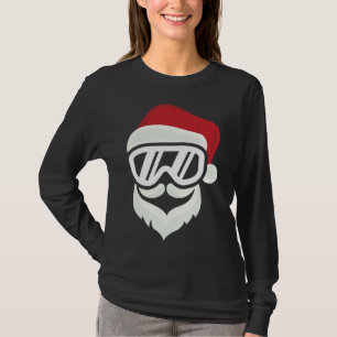 Grappige Hipster Santa met Ski Goggles Snowboard G T-shirt