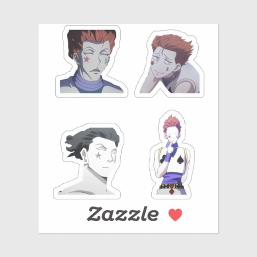 grappige hisoka hunter x hunter animter sticker pa (Vel)