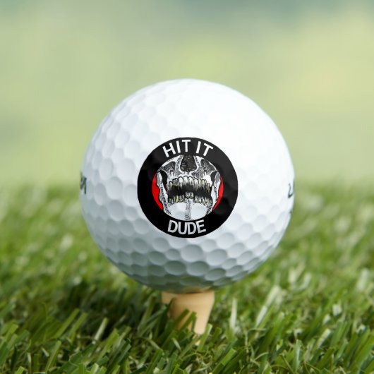 Grappige Hit It Dude Coole Schedel Golfballen (Insitu Shirt)
