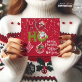 Grappige HO HO HO Retro Kerstfeest Kaarten