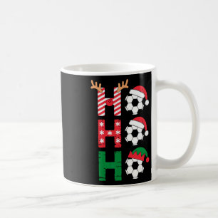 Grappige Ho Ho Ho Voetbal Kerstmis Kerstman Rendie Koffiemok