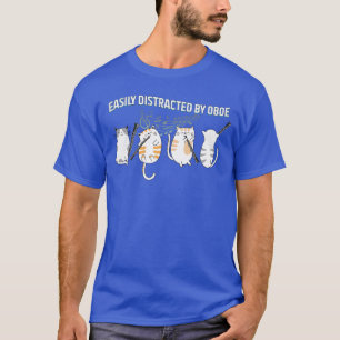 Grappige hoboïst muziek orkest kat die hobo speelt t-shirt