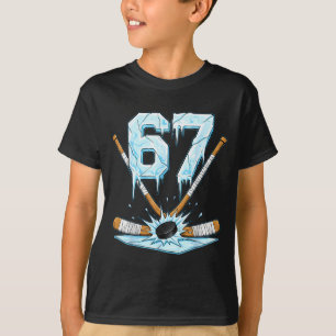Grappige Hockey 67 Meme 6-7 Zes Zeven Gen Alpha IJ T-shirt