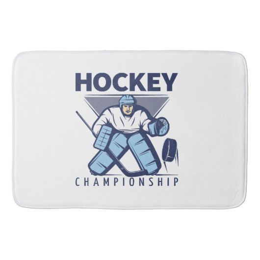 Grappige hockey badmat (Voorkant)