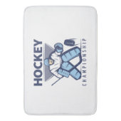 Grappige hockey badmat (Voorkant Verticaal)