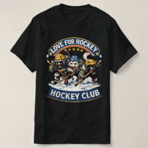 Grappige Hockey Dieren Club - Klassieke Hockey Lie T-shirt