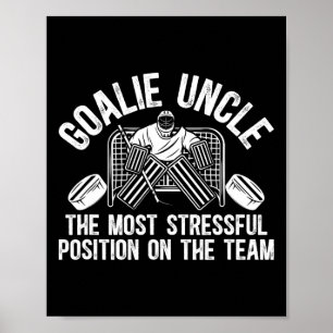 Grappige Hockey Doelman Oom Van Een Hockey Keeper Poster