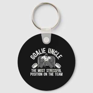 Grappige Hockey Doelman Oom Van Een Hockey Keeper Sleutelhanger