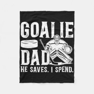 Grappige Hockey Doelman Vader Van Een Hockey Doelm Fleece Deken
