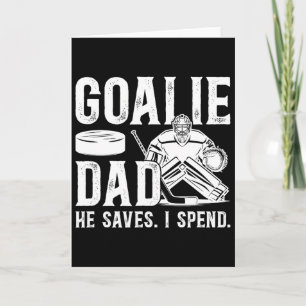 Grappige Hockey Doelman Vader Van Een Hockey Doelm Kaart