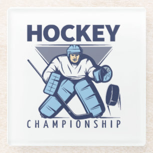 Grappige hockey glazen onderzetter