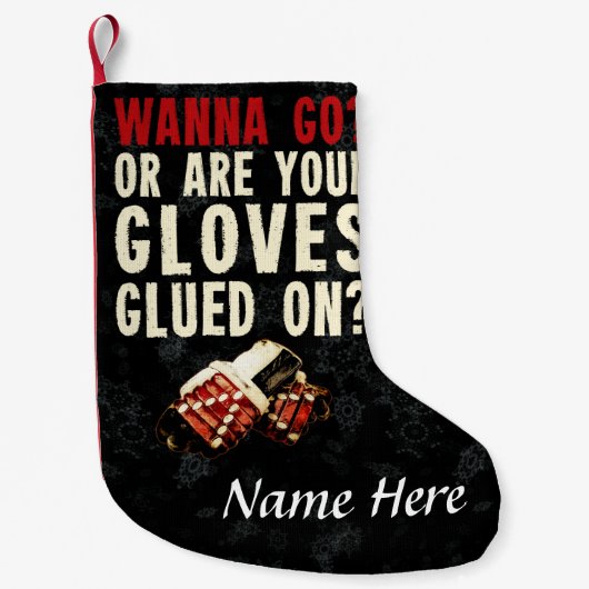 Grappige Hockey Handhaver Kerst Stocking Kleine Kerstsok (Voorkant)