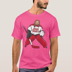 Grappige Hockey Jezus Redt Hockey Keeper T-shirt