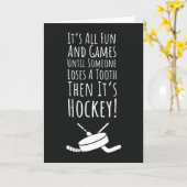 Grappige Hockey Kaarten Canada Sport 2025 Gelukkig (Gele Bloem)