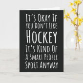 Grappige Hockey Kaarten Sport Humor quotes (Gele Bloem)