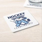 Grappige hockey kartonnen onderzetters (Schuin)