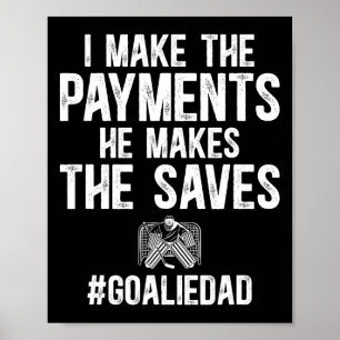 Grappige Hockey Keeper Vader Van Een Hockey Doelma Poster