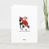 Grappige Hockey Kerst Feestdagen Kaart (Achterkant)