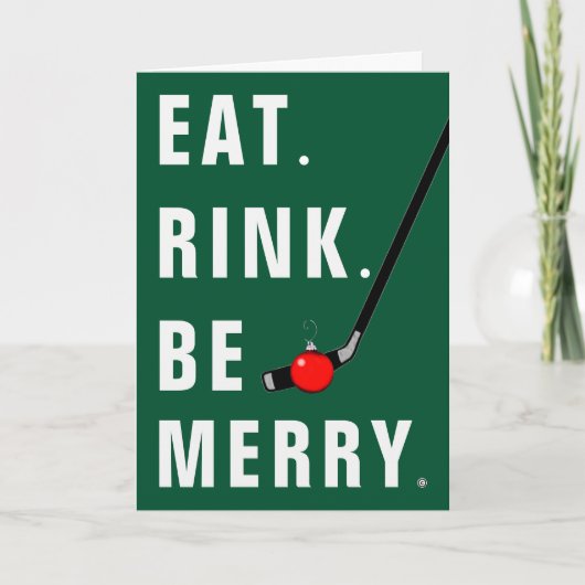 Grappige Hockey Kerst Kaarten (Voorkant)
