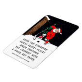 Grappige Hockey Kerstcadeau Kaarten Magneet (Linkerzijde)