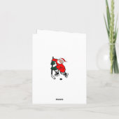 Grappige Hockey Kerstkaarten Kaart (Achterkant)
