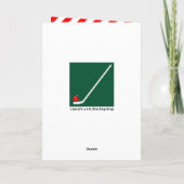 Grappige Hockey Kerstmis Feestdagen Kaart (Achterkant)