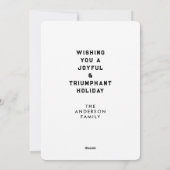 Grappige Hockey Kerstmis Feestdagenkaart (Achterkant)