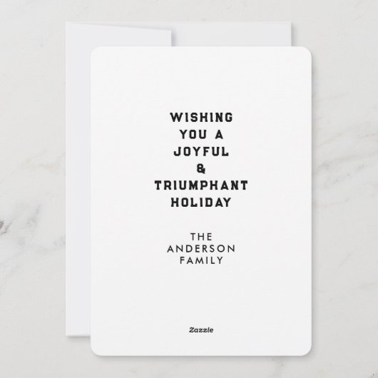 Grappige Hockey Kerstmis Feestdagenkaart (Achterkant)