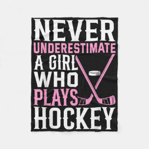 Grappige Hockey Kunst Voor Meisjes Vrouwen Veldhoc Fleece Deken