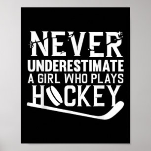 Grappige Hockey Kunst Voor Meisjes Vrouwen Veldhoc Poster