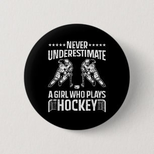 Grappige Hockey Kunst Voor Meisjes Vrouwen Veldhoc Ronde Button 5,7 Cm