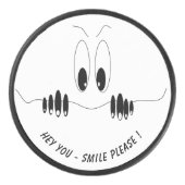 Grappige Hockey Puck met Curiosity Eyes aangepaste (Voorkant)