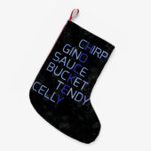 Grappige Hockey Slang Jargon Christmas Stocking Kleine Kerstsok (Voorkant (Hangend))