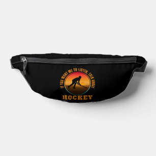 Grappige Hockey Spreuk Vintage Silhouet Speler Heuptasje