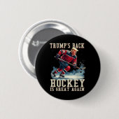Grappige Hockey Trump Speler Cool  Ice Hockey Ronde Button 5,7 Cm (Voorkant /achterkant)