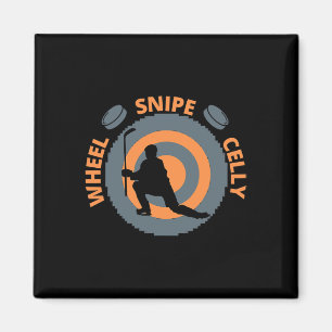 Grappige Hockey Vieringen Wiel Snipe Celly Hockey Magneet