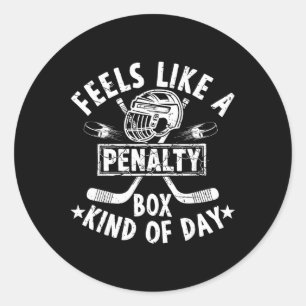 Grappige hockey voelt als een strafbank soort dag ronde sticker