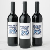 Grappige hockey wijn etiket (Flessen)