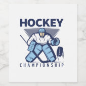 Grappige hockey wijn etiket (Enkel label)