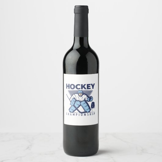 Grappige hockey wijn etiket (Voorkant)