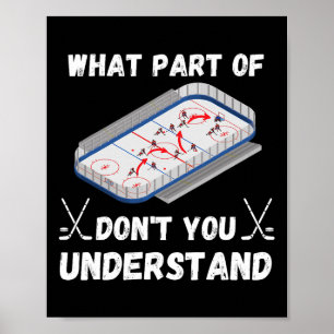 Grappige Hockeygrappen Gerimpelde Hippie Welk Deel Poster