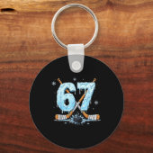 Grappige Hockeyliefhebbers Drip 6-7 Nummer Zes Zev Sleutelhanger (Voorkant)