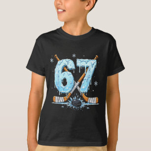 Grappige Hockeyliefhebbers Drip 6-7 Nummer Zes Zev T-shirt